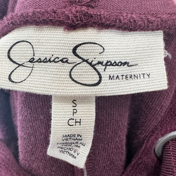 Jessica Simpson Hooded Maternity Dress Burgundy - Picture 5 of 13